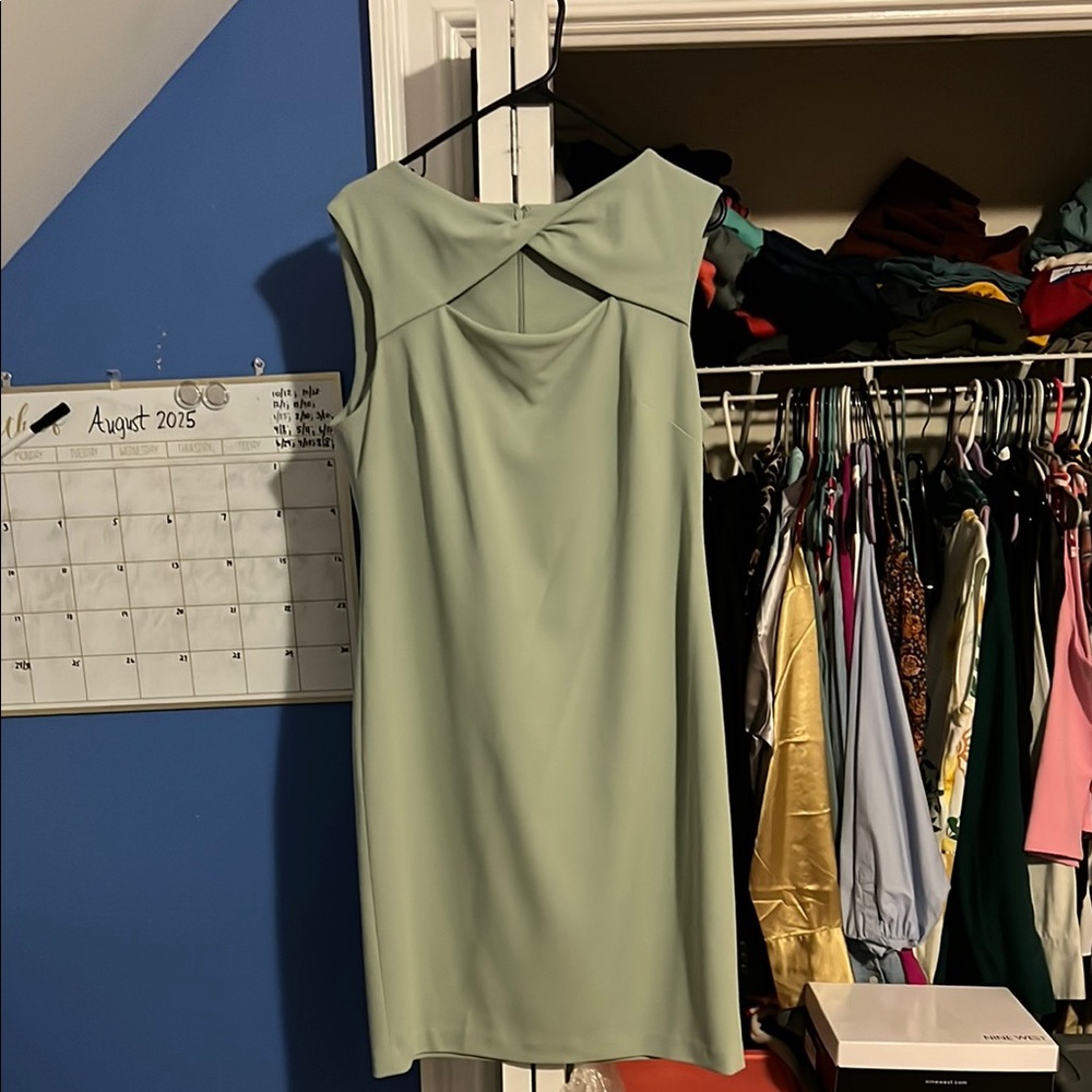 Calvin Klein Sage Green Midi Dress